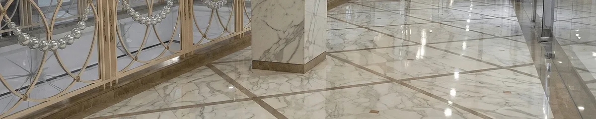 Beautiful marble floor professionally installed in Fargo, ND